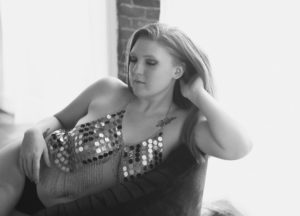 Placerville boudoir studio black and white portrait