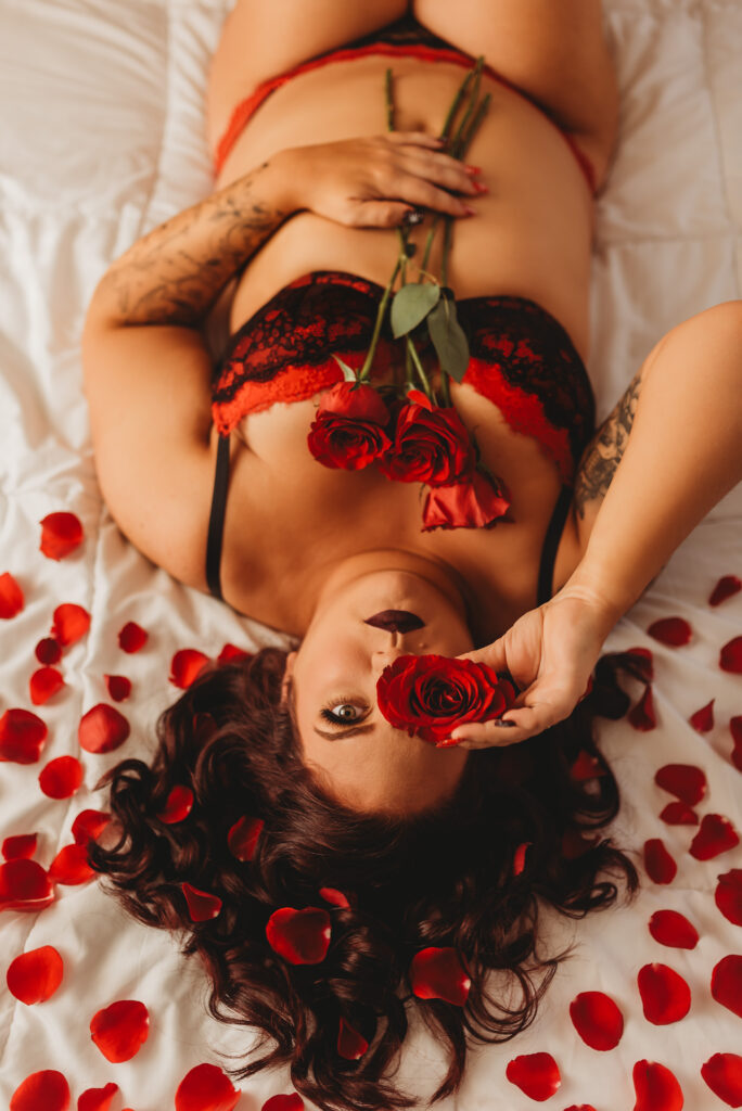 Valentine’s Day boudoir photoshoot near granite bay.