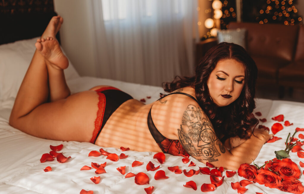 Valentine’s Day boudoir photoshoot in El dorado hills