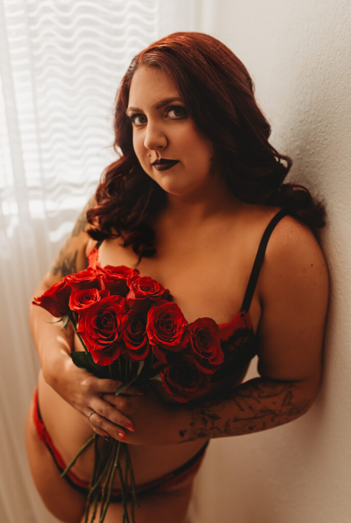 Valentine’s Day boudoir photoshoot in El Dorado Hills